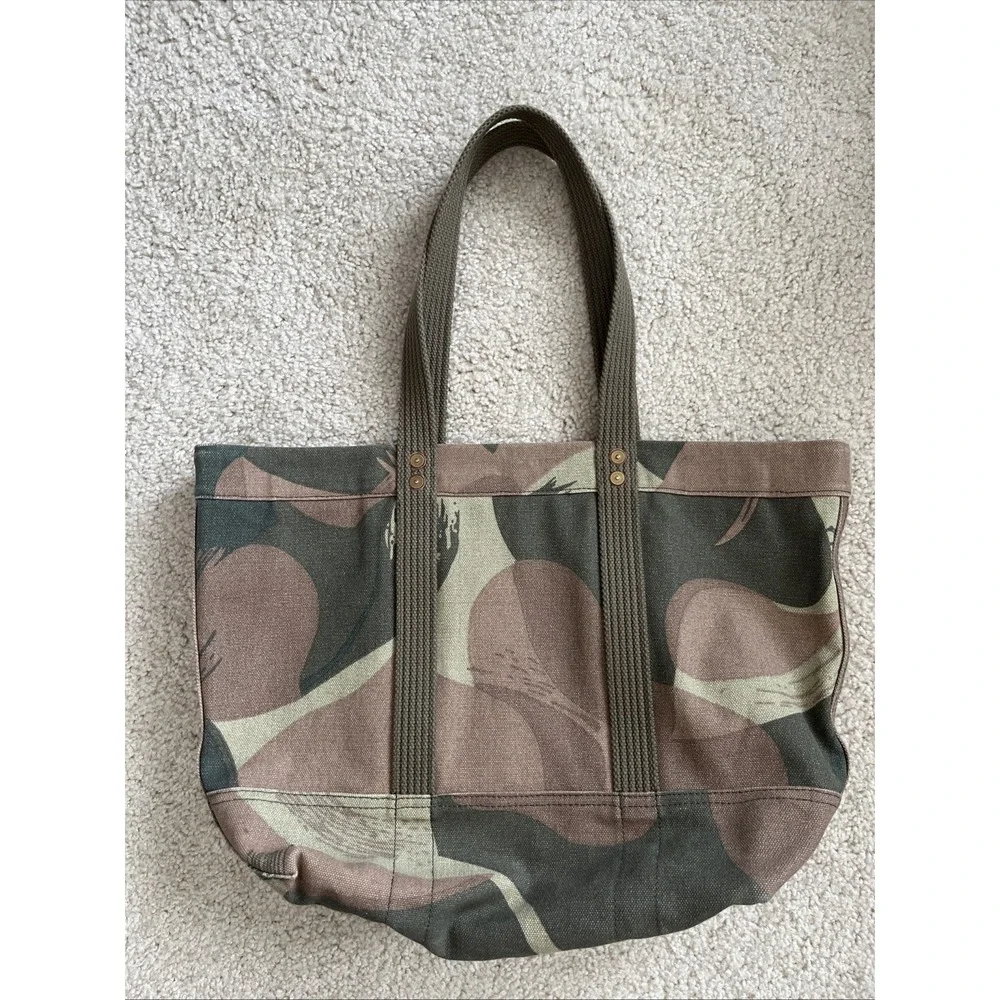 Polo Ralph Lauren Camo Polo Bear Canvas Tote Bag Mens Green Brown Camouflage